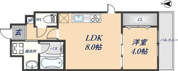 スタシオン河内山本の物件間取画像